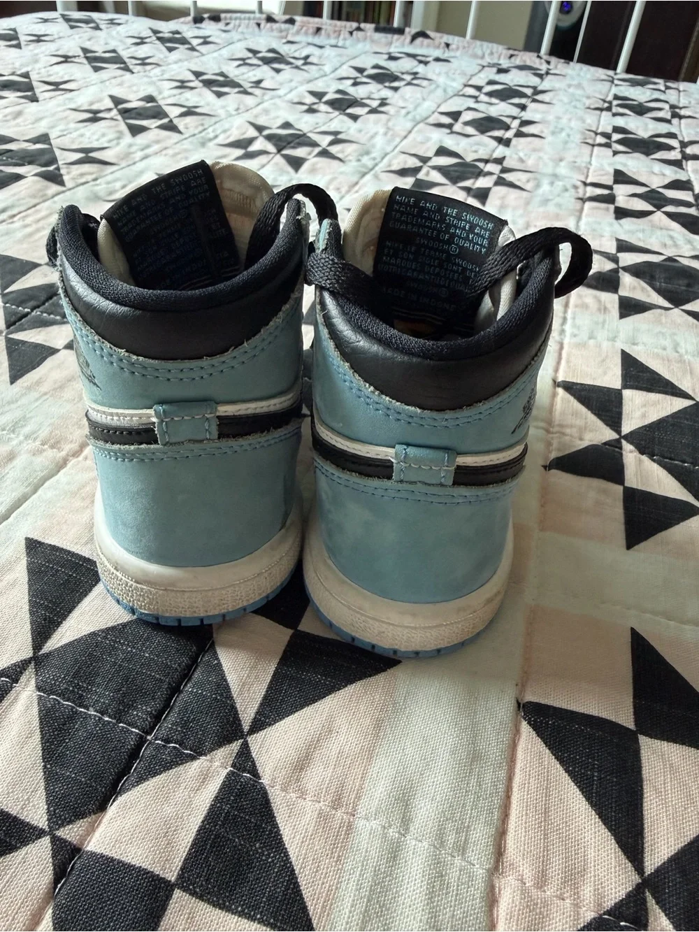 Nike Kids Light Blue, White & Black High-Top Sneakers